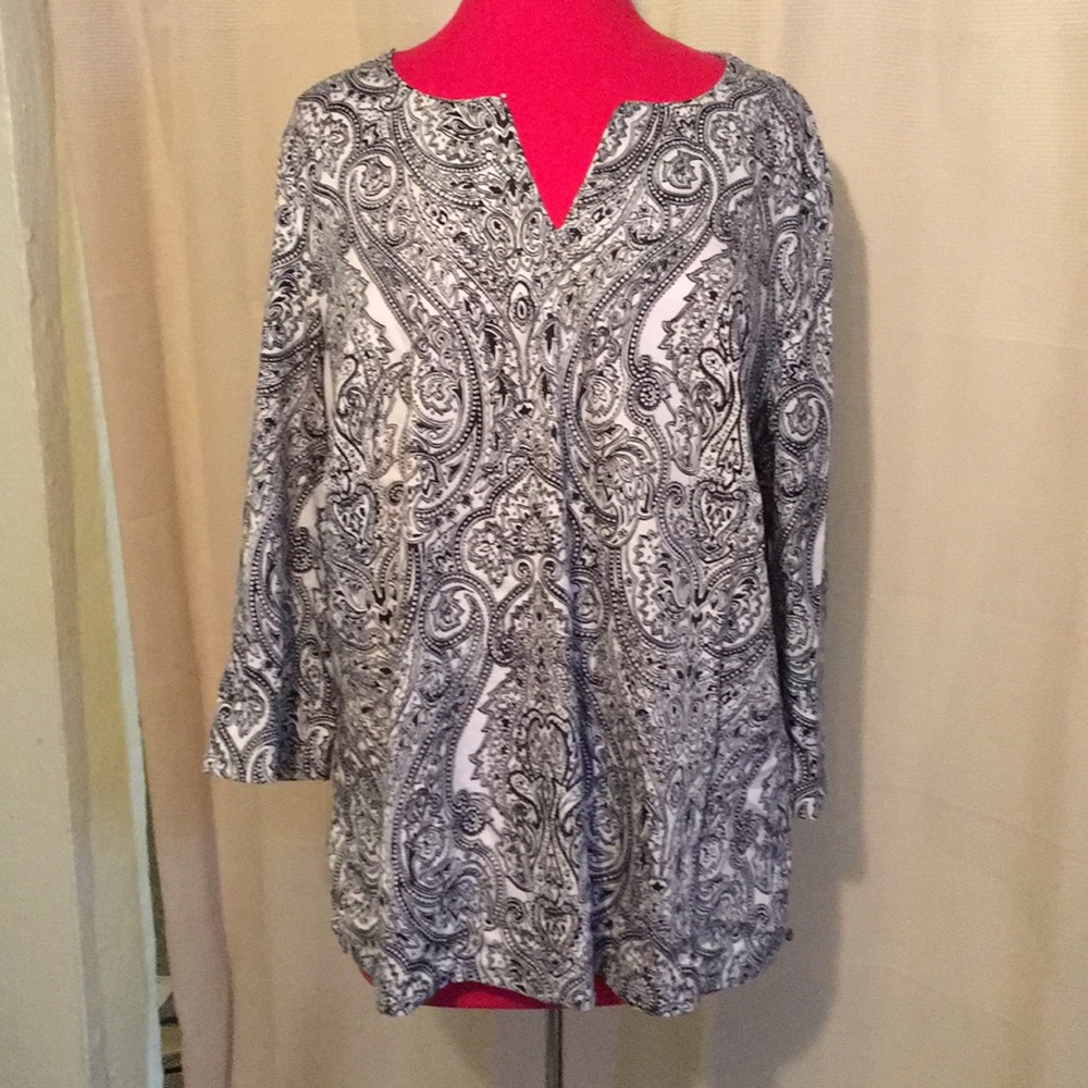 Nice black and white blouse from Talbots